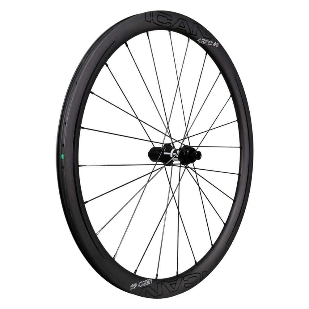 ICAN AERO 40 clincher tubeless ready carbon road bike disc wheelset with DT350s centerlock hubs 25mm wide